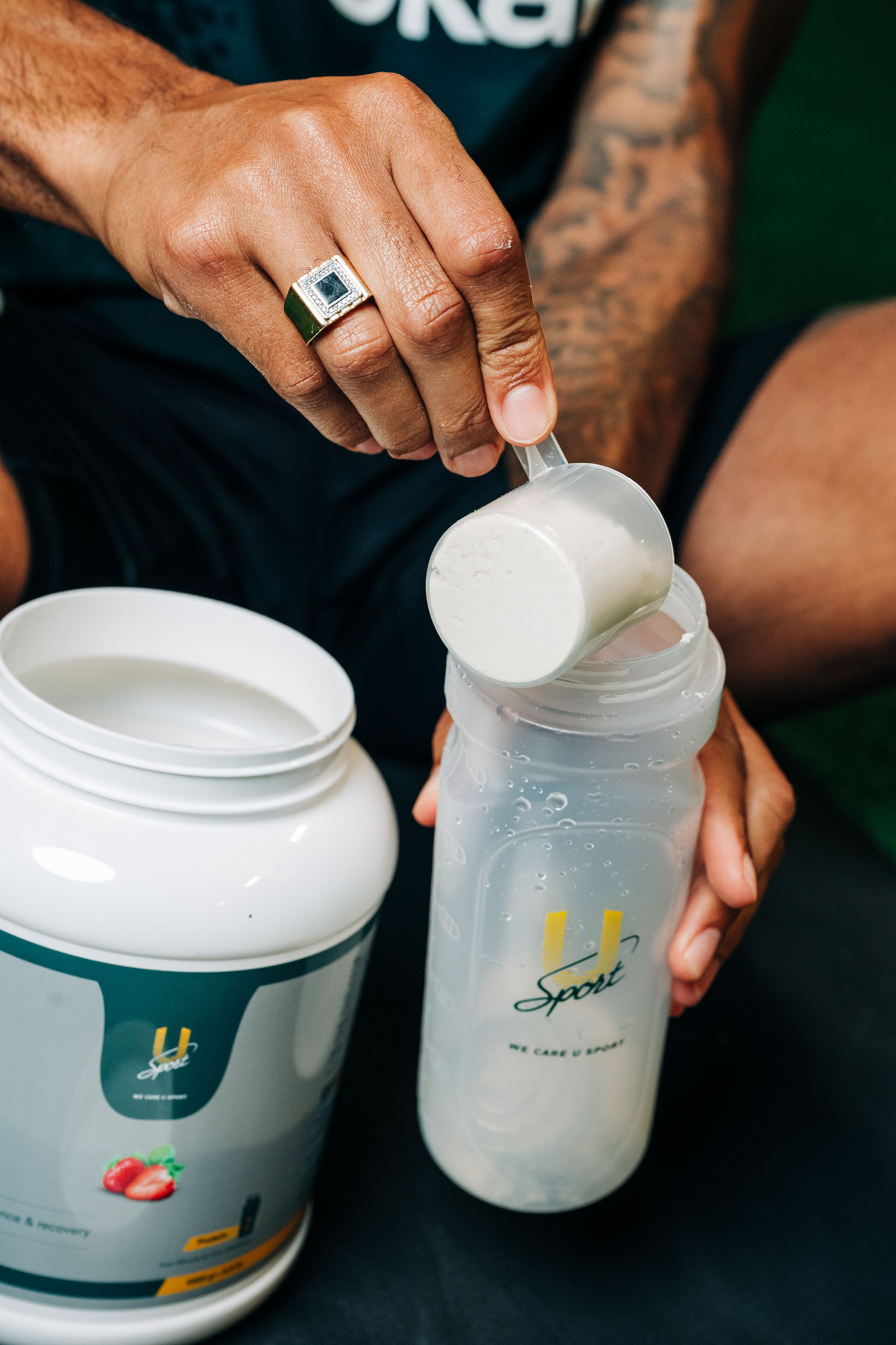 Whey Protein Support Eiwitpoeder In Shakebeker U Sport Herstel Sportschool