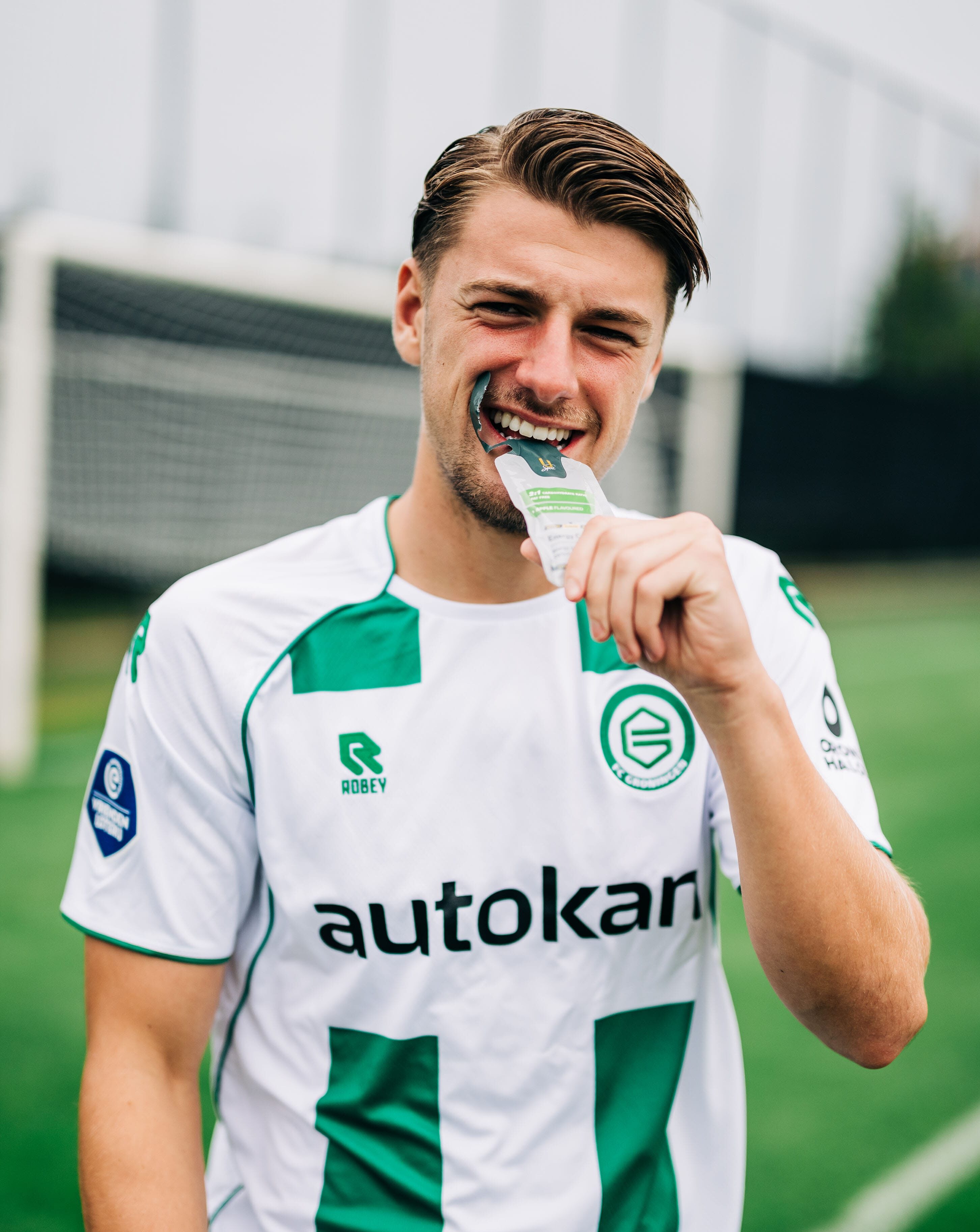 Energy Carb Gel Voetbal FC Groningen Energiegel Nemen