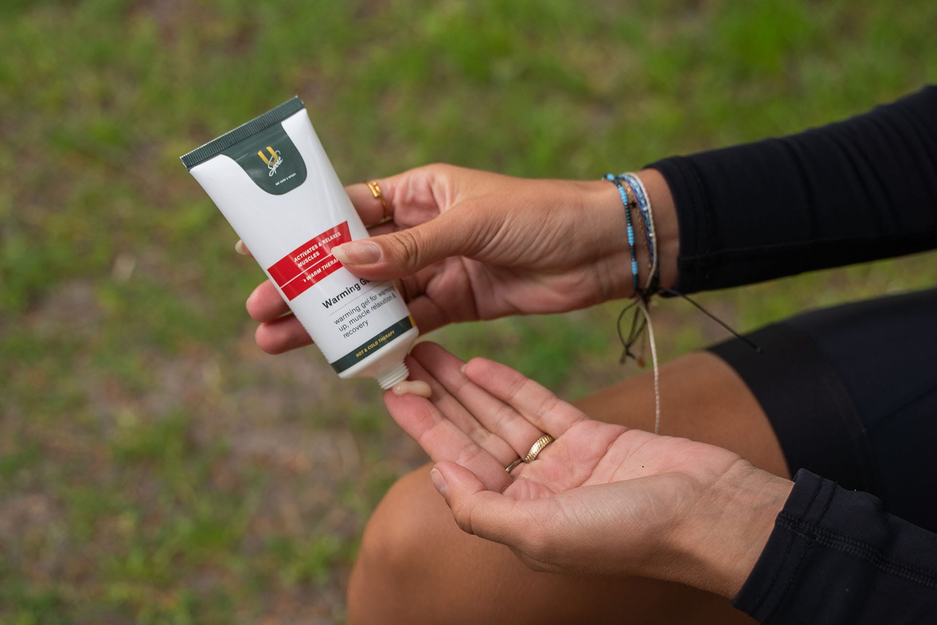 Warming Gel U Sport Aanbrengen Wielrennen