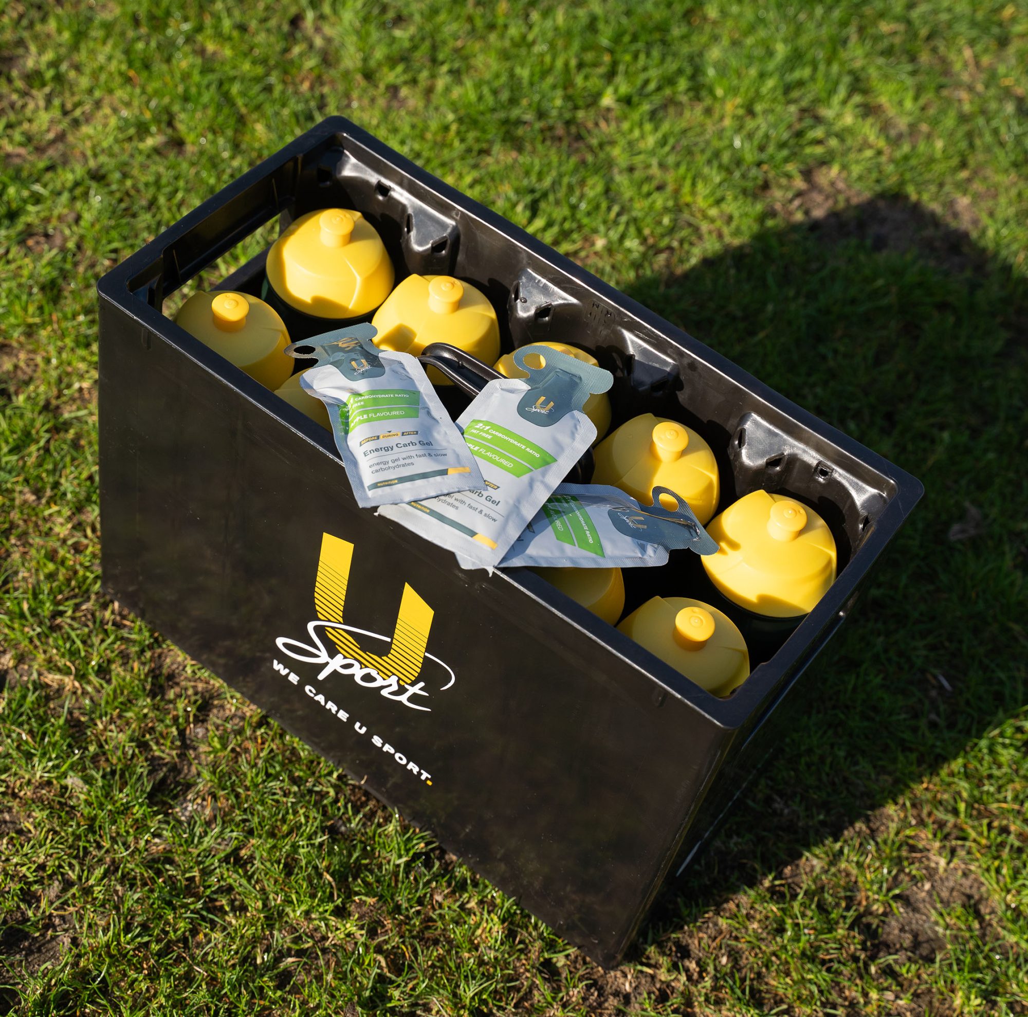 Bottle Carrier Bidonkrat U Sport Voetbal gevuld + gels