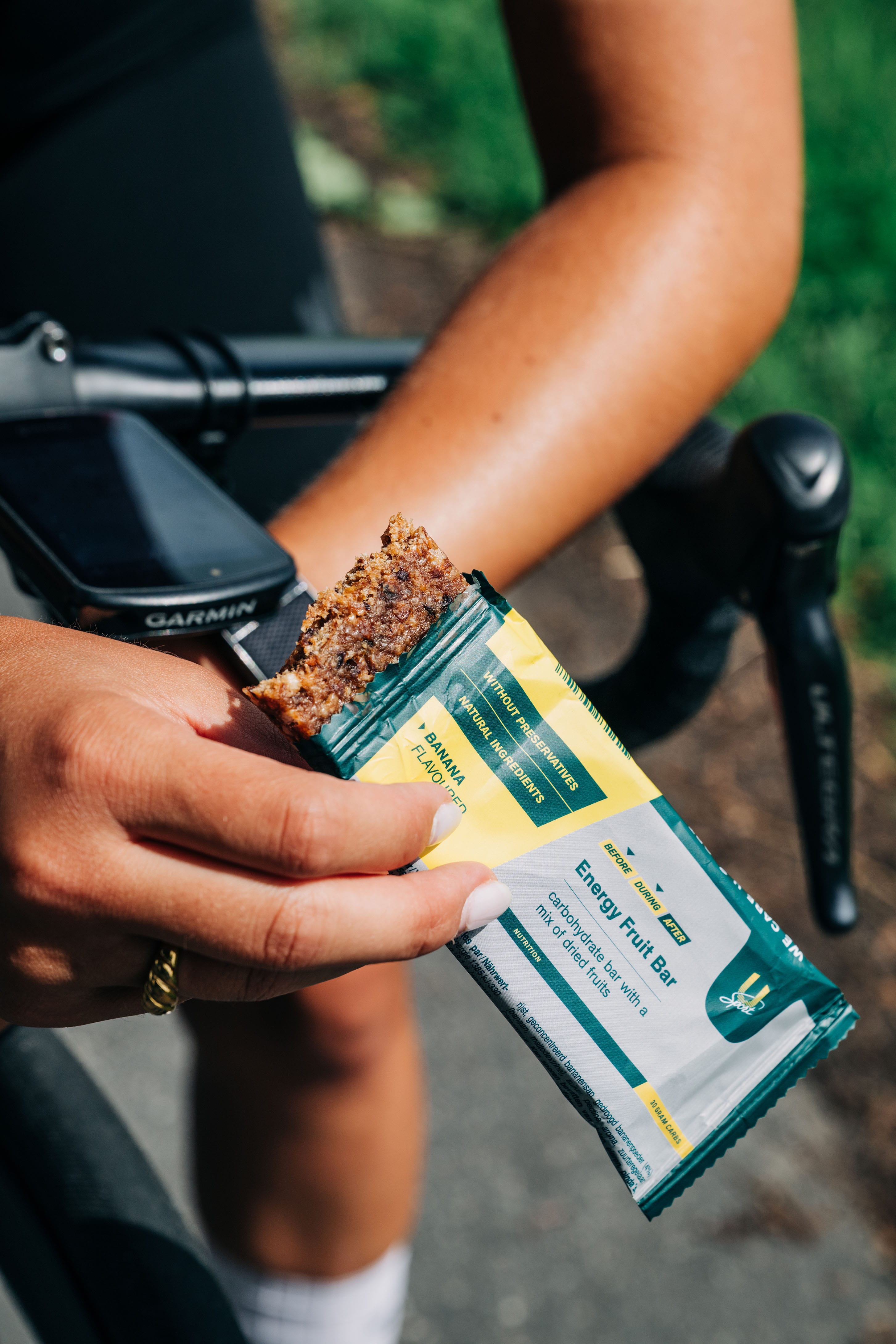 Energy Fruit Bar Banaan Structuur eten Wielrennen