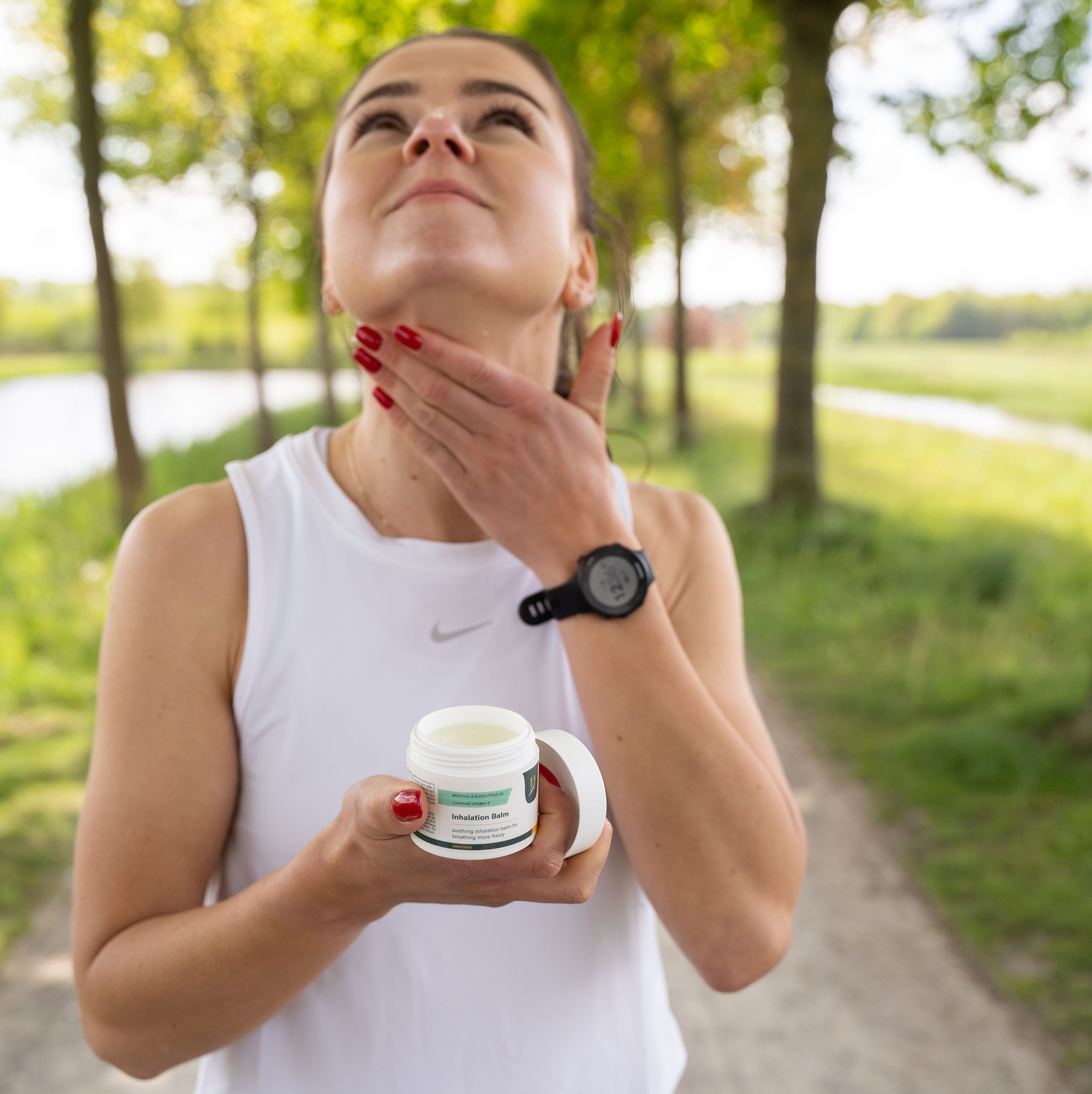 Inhalation Balm Verkoudheidsbalsem Vrouw Sport Buiten