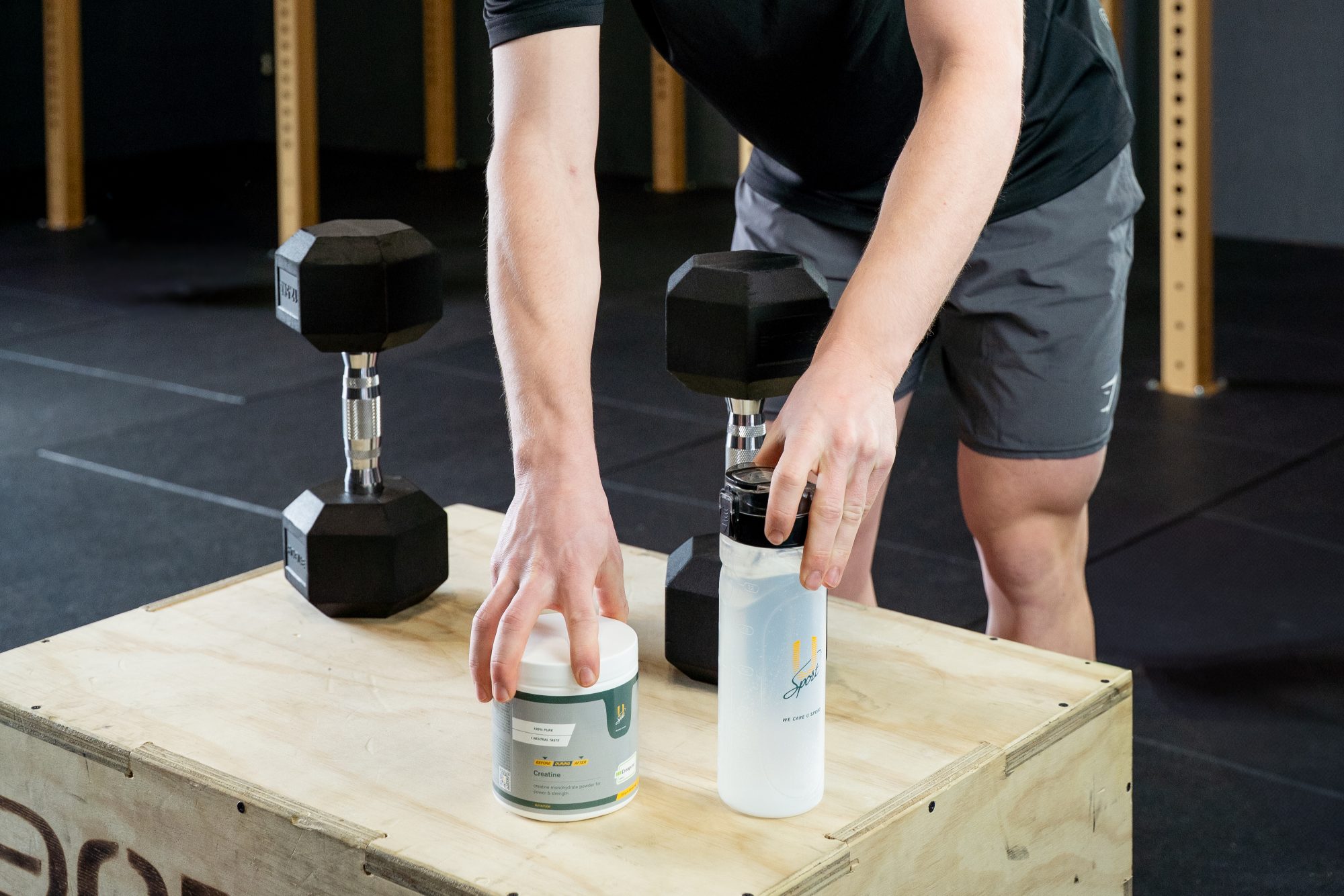 creatine shake in sportschool