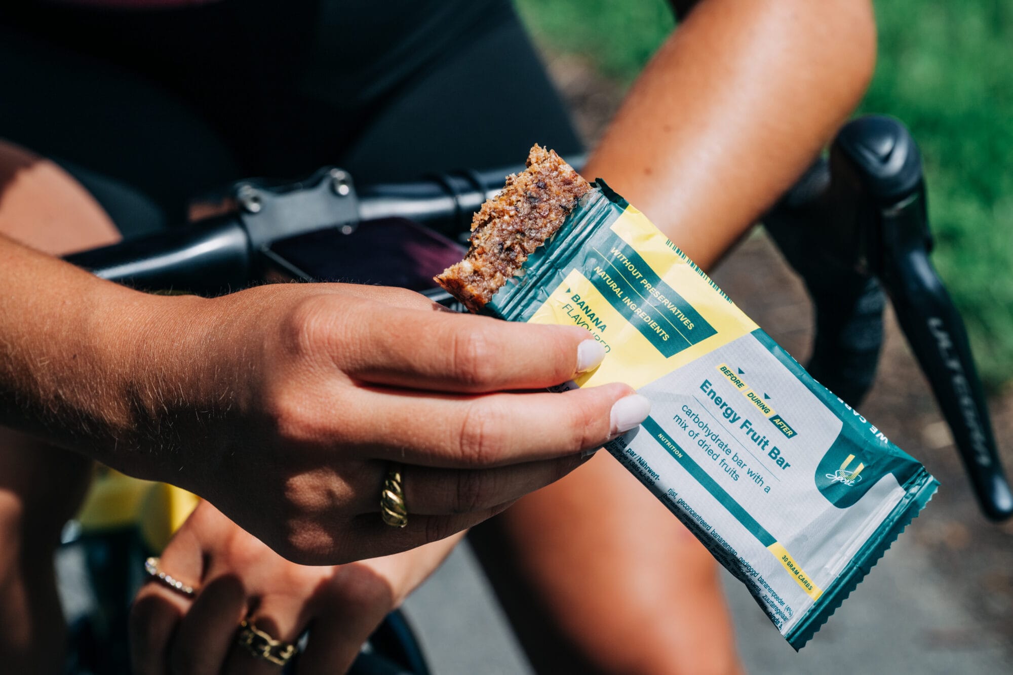 Energy Fruit Bar Banaan Structuur Wielrennen