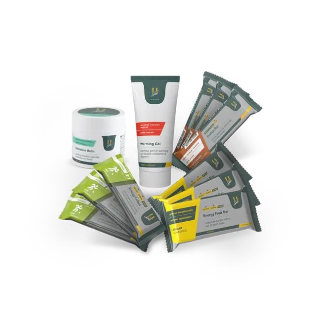 Voetbal Gift Bundle pakket voor voetballers met sportverzorging en sportvoeding