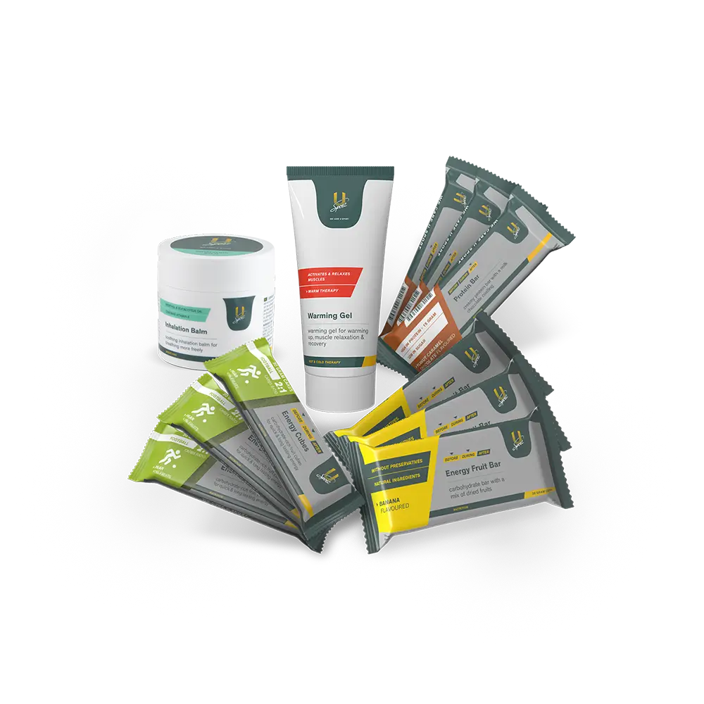 Voetbal Gift Bundle pakket voor voetballers met sportverzorging en sportvoeding