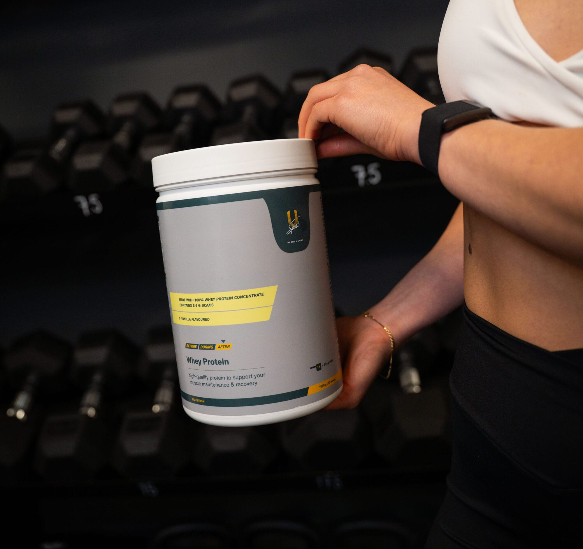 Whey Protein eiwitpoeder pot U-Sport