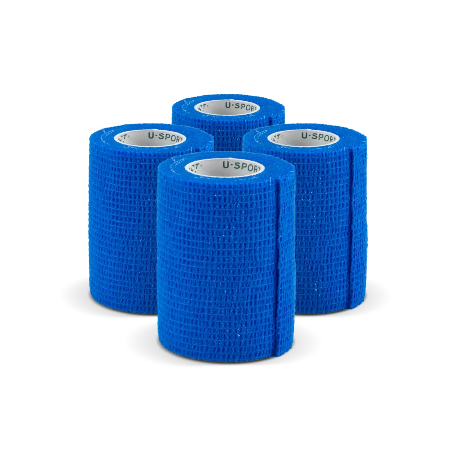 U-Sport Athlete Sock Wrap Royal Blauw 75mm x 5m elastische bandage voor voetbal en sport 4 stuks