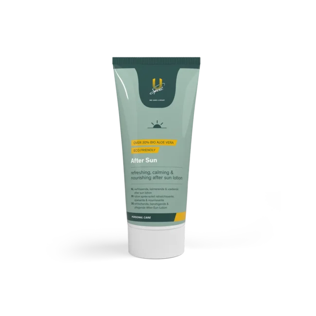 U-Sport After Sun lotion in tube met natuurlijke ingrediënten voor verkoeling