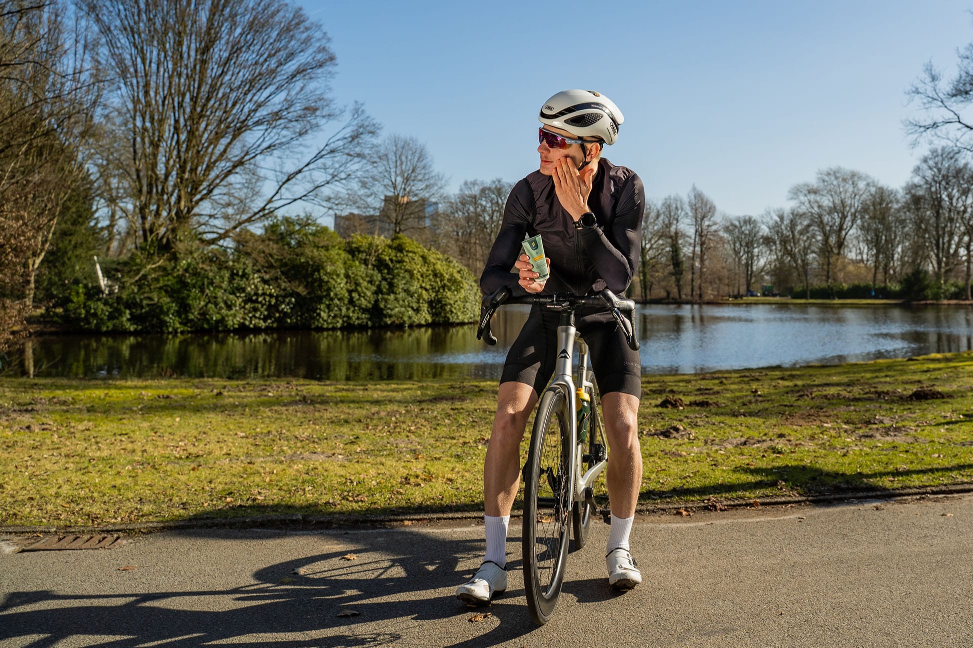 Zonnebrand U-Sport smeren wielrenner