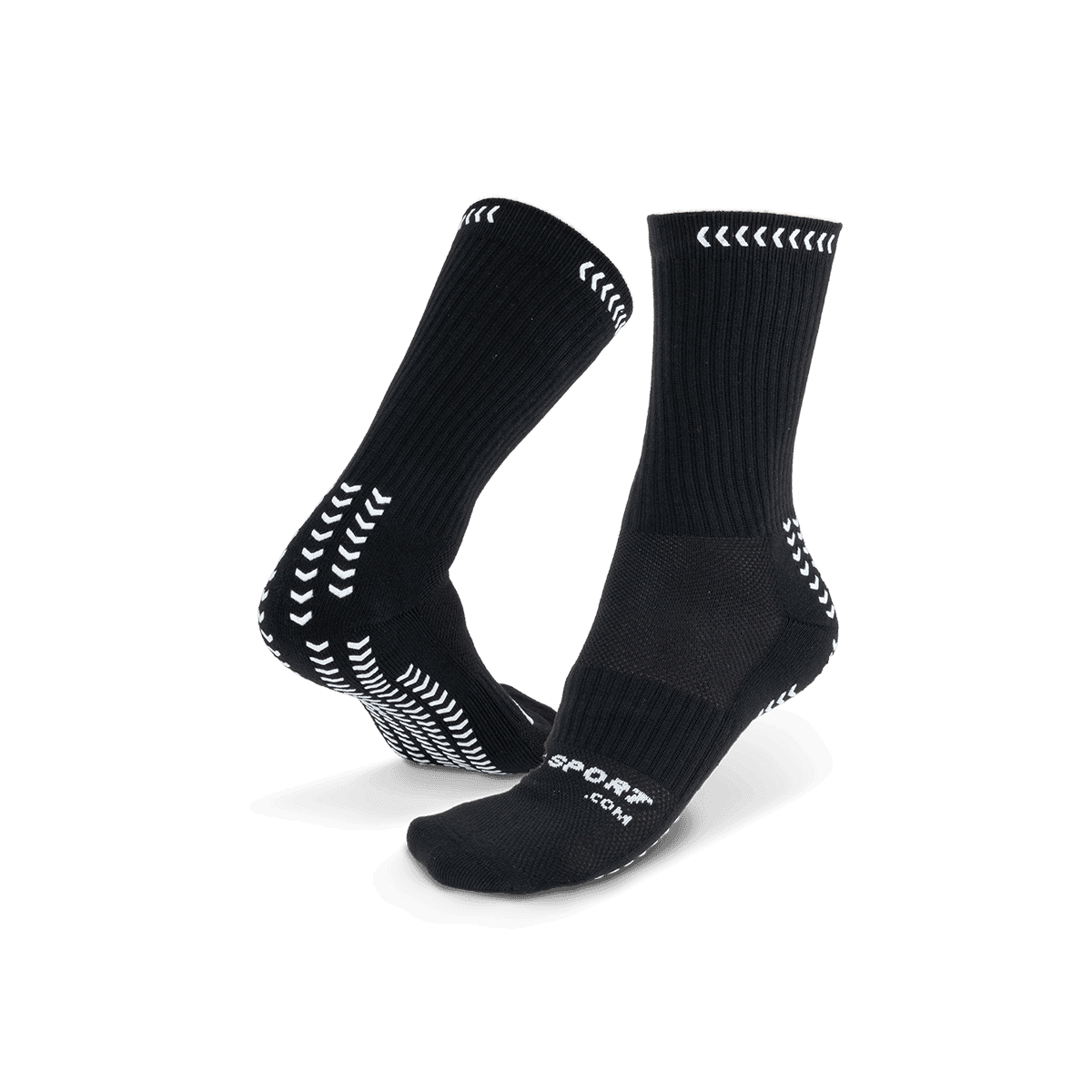 U-Sport Grip Socks zwarte gripsokken voetbal met antislipnopjes